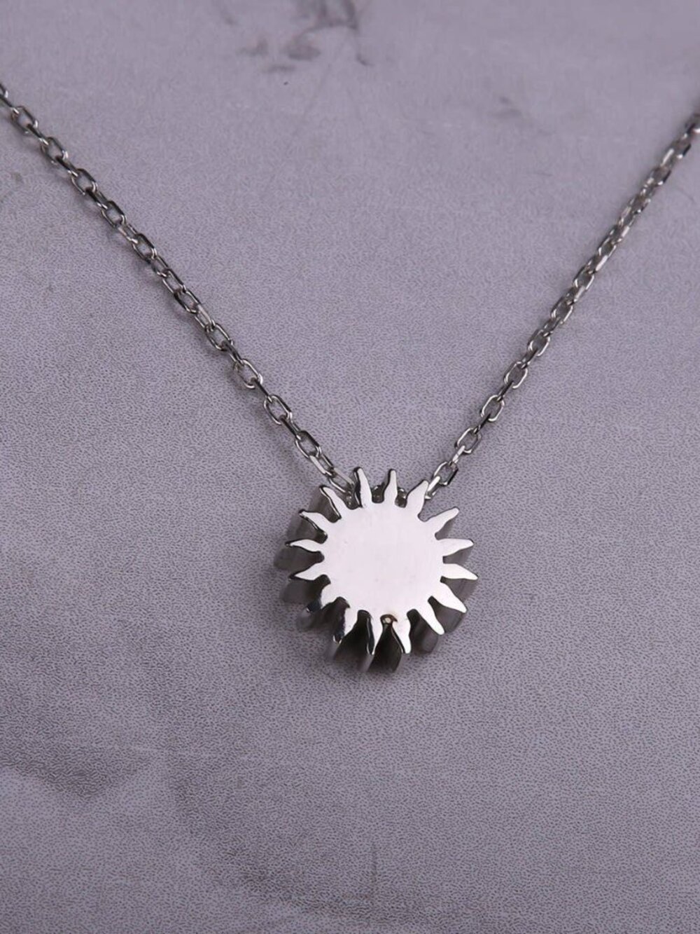 Sterling Silver Sun Necklace | Sterling Silver Sun Pendant Necklace